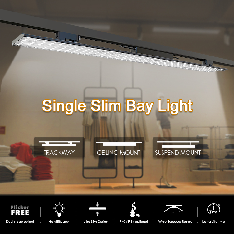 ShineLong Single Slim Bay Light Ultra Slim Design Ceiling Lighting LED Linear Light